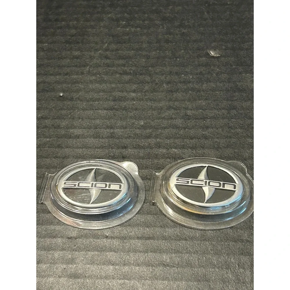 Scion Logo Keychain Dealer Exclusive OEM Silver Black Oval Metal Key Ring Fob